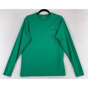 Vineyard Vines T-Shirt Mens Size XS Crew Neck‎ Green Graphic Print Long Sleeve